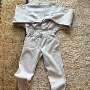 Aritzia TNA Sweatsuit in Cream